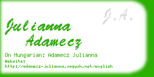 julianna adamecz business card